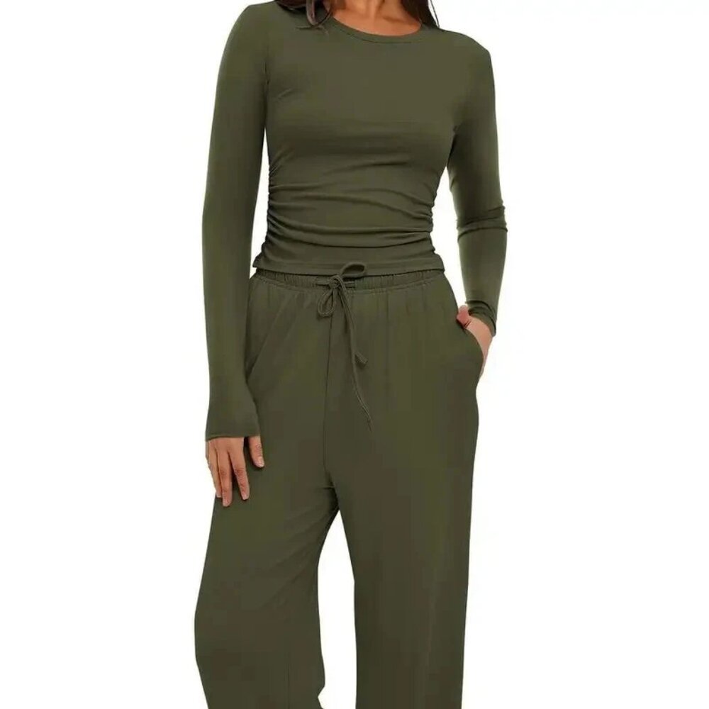 Fall, Winter Casual Solid Color Outfit Set